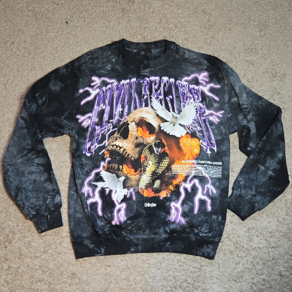 Civil Regime Graphic Men Sweater, Worn Once, Great Condition.
